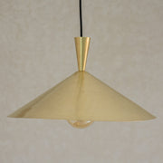 Brass Cone Pendant Light, Kitchen Island Ceiling Light Fixture, Modern Hanging Shade For Kitchen & Living Room, Cone Shade Light - Insideast