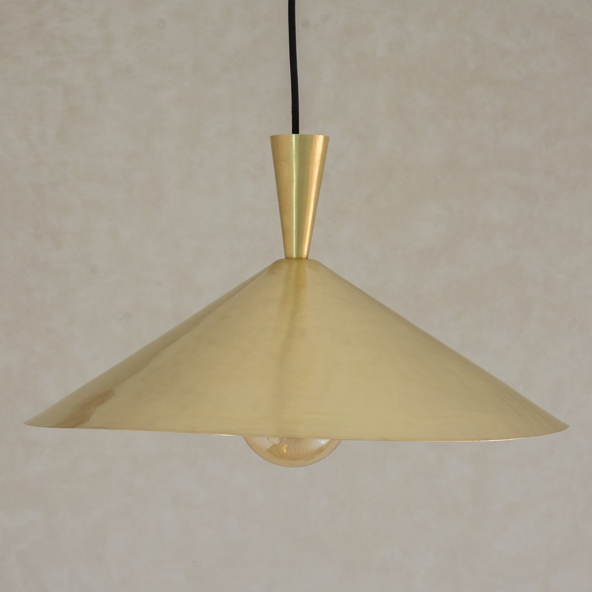 Brass Cone Pendant Light, Kitchen Island Ceiling Light Fixture, Modern Hanging Shade For Kitchen & Living Room, Cone Shade Light - Insideast