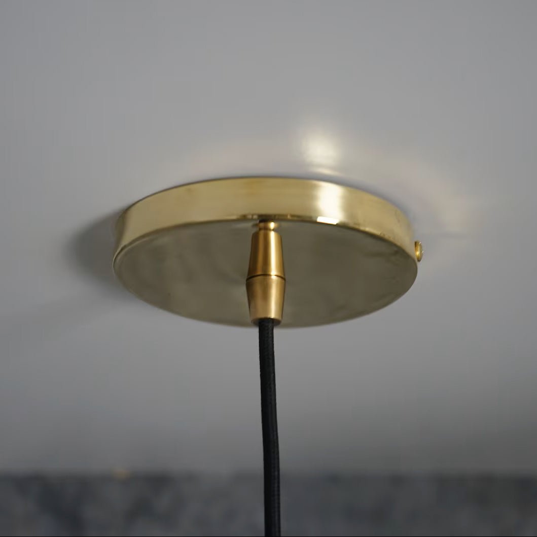 Brass Pendant Light, Hammered Brass Cylindric Pendant Light, Ceiling Light - Insideast