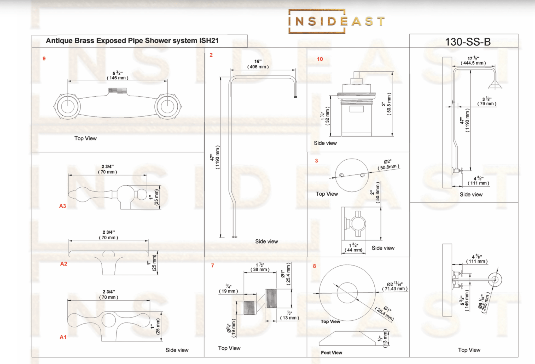 Brass Shower – Brass Shower Fixtures - Insideast