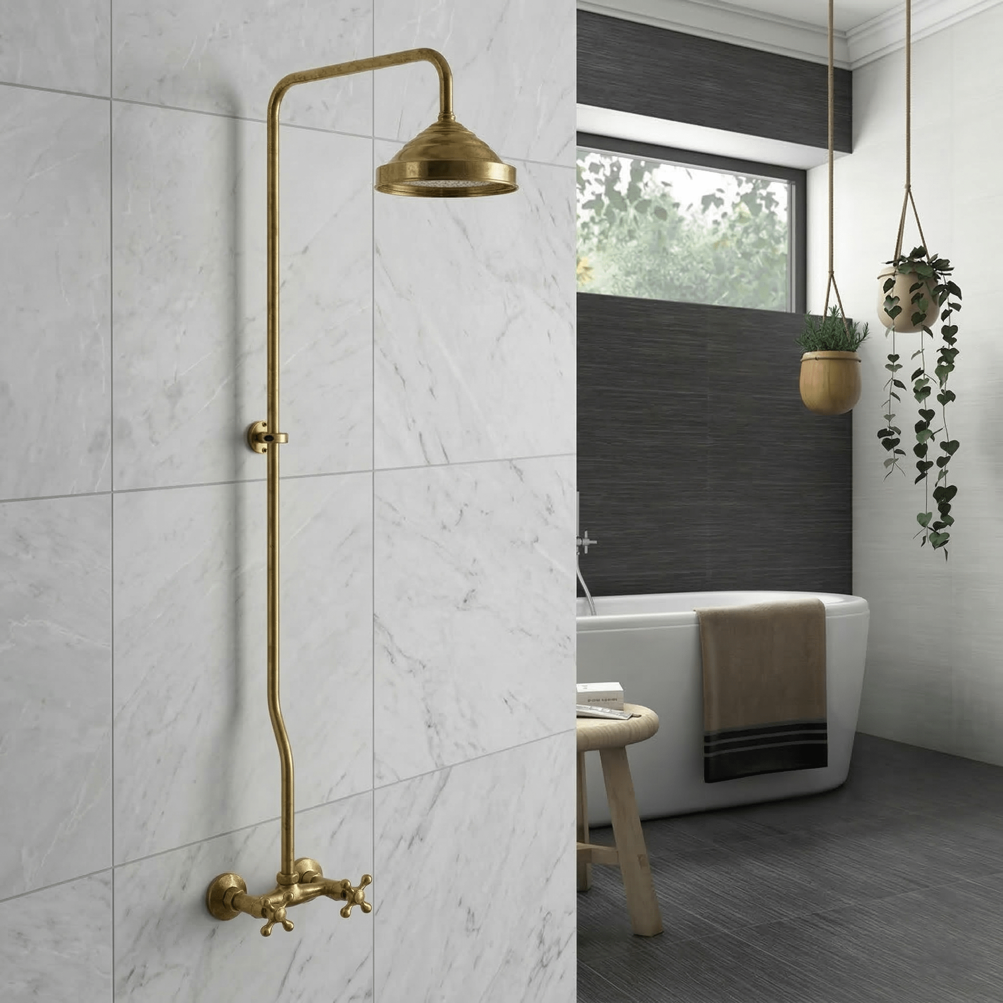 Brass Shower – Brass Shower Fixtures - Insideast
