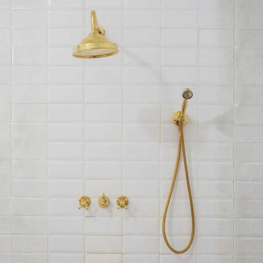 Brass Shower Fixtures – Dual Shower Head - Insideast