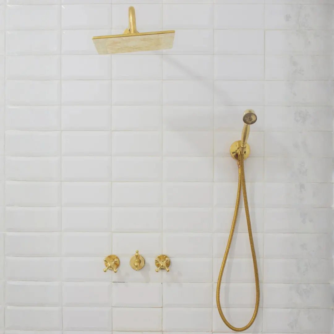 Brass Shower Fixtures – Dual Shower Head - Insideast