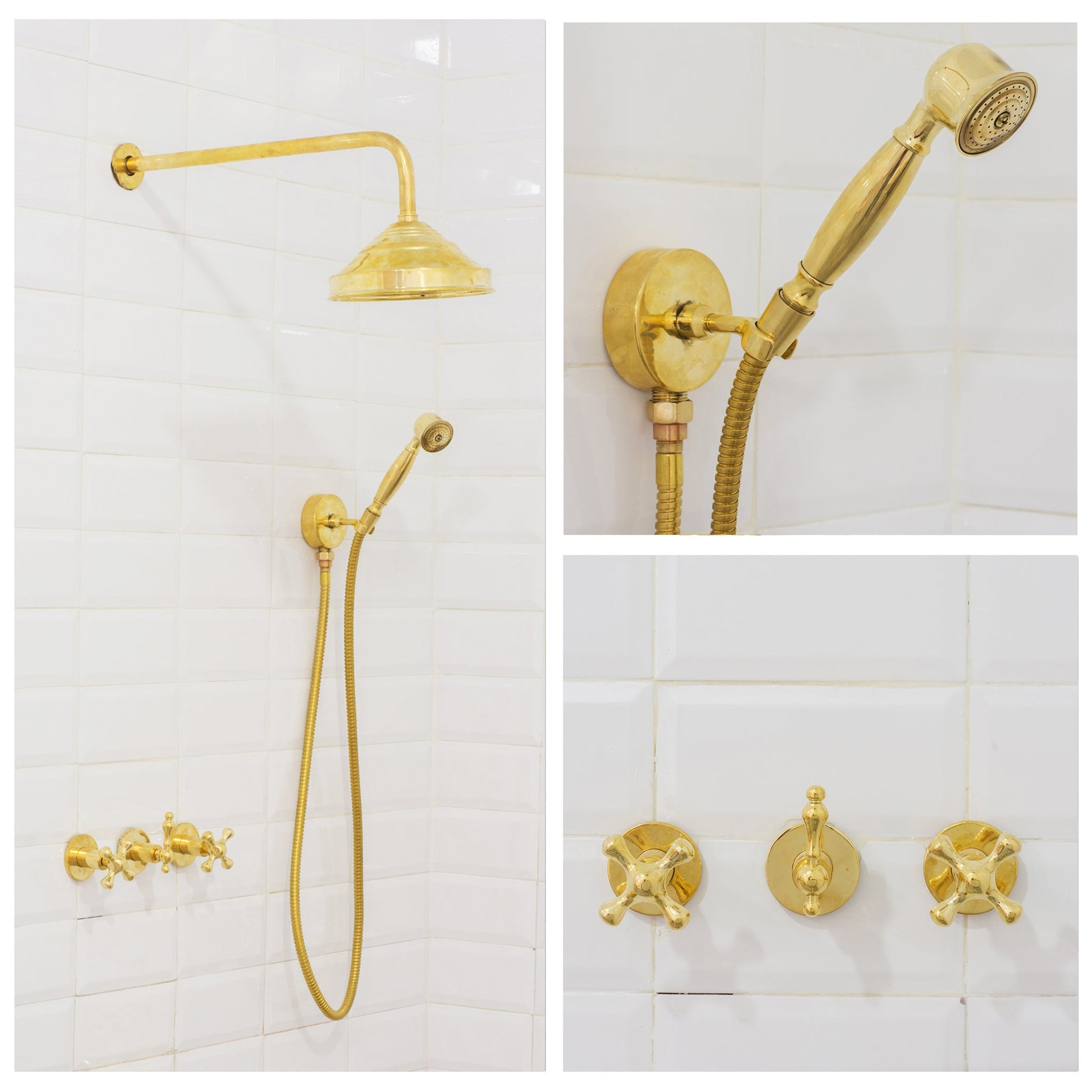 Brass Shower Fixtures – Dual Shower Head - Insideast