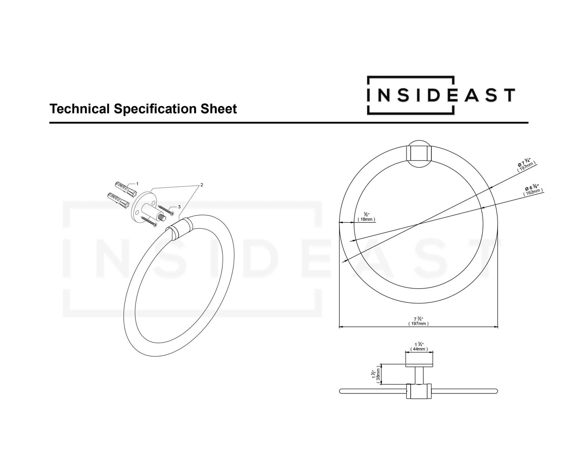 Brass Towel Ring – Bathroom Towel Holder - Insideast