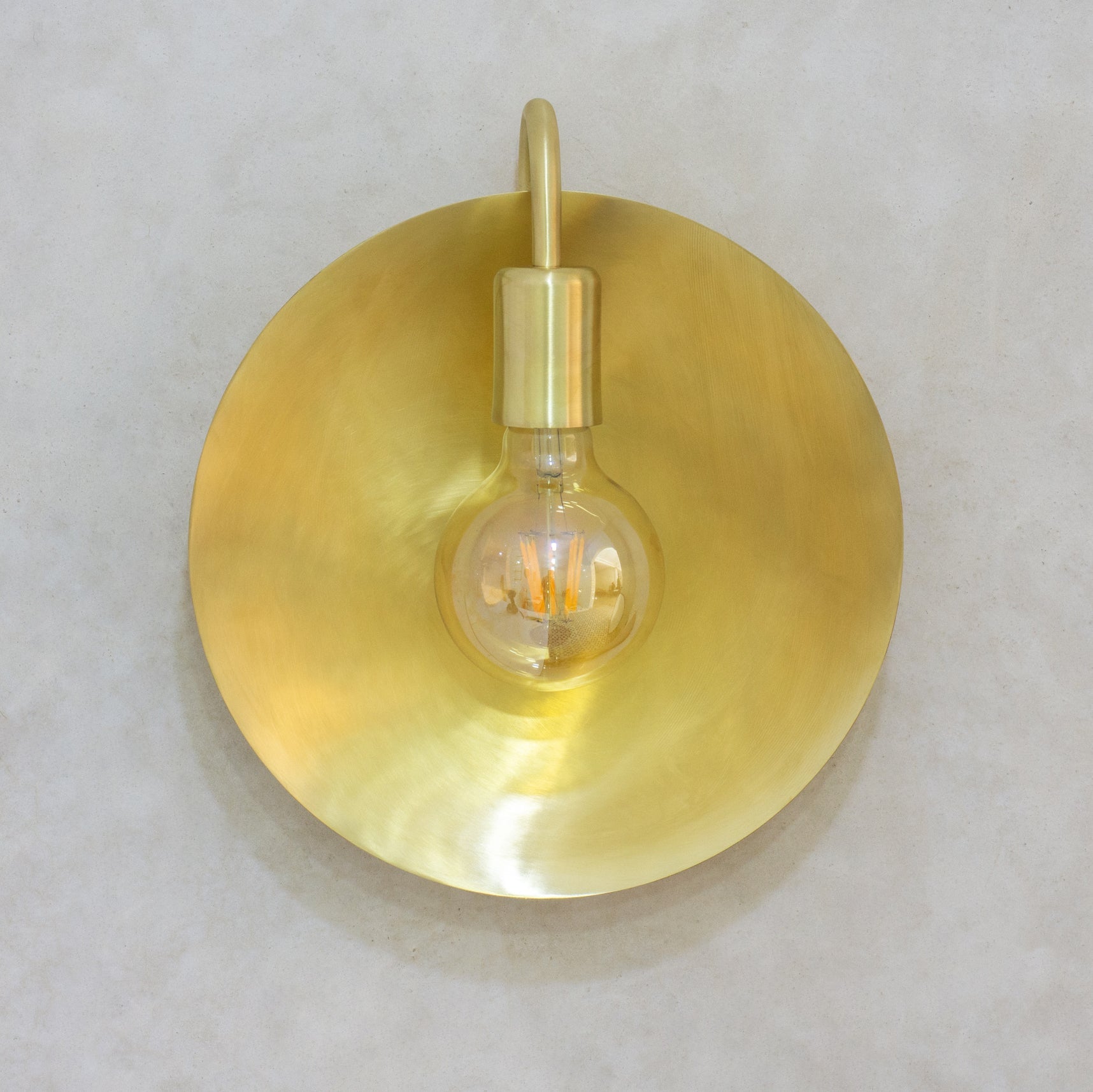 Brass Wall Light Fixture, Brushed Sconce Light, Wall Lamp, Indoor Light, Wall Dish Sconce Brass - Insideast