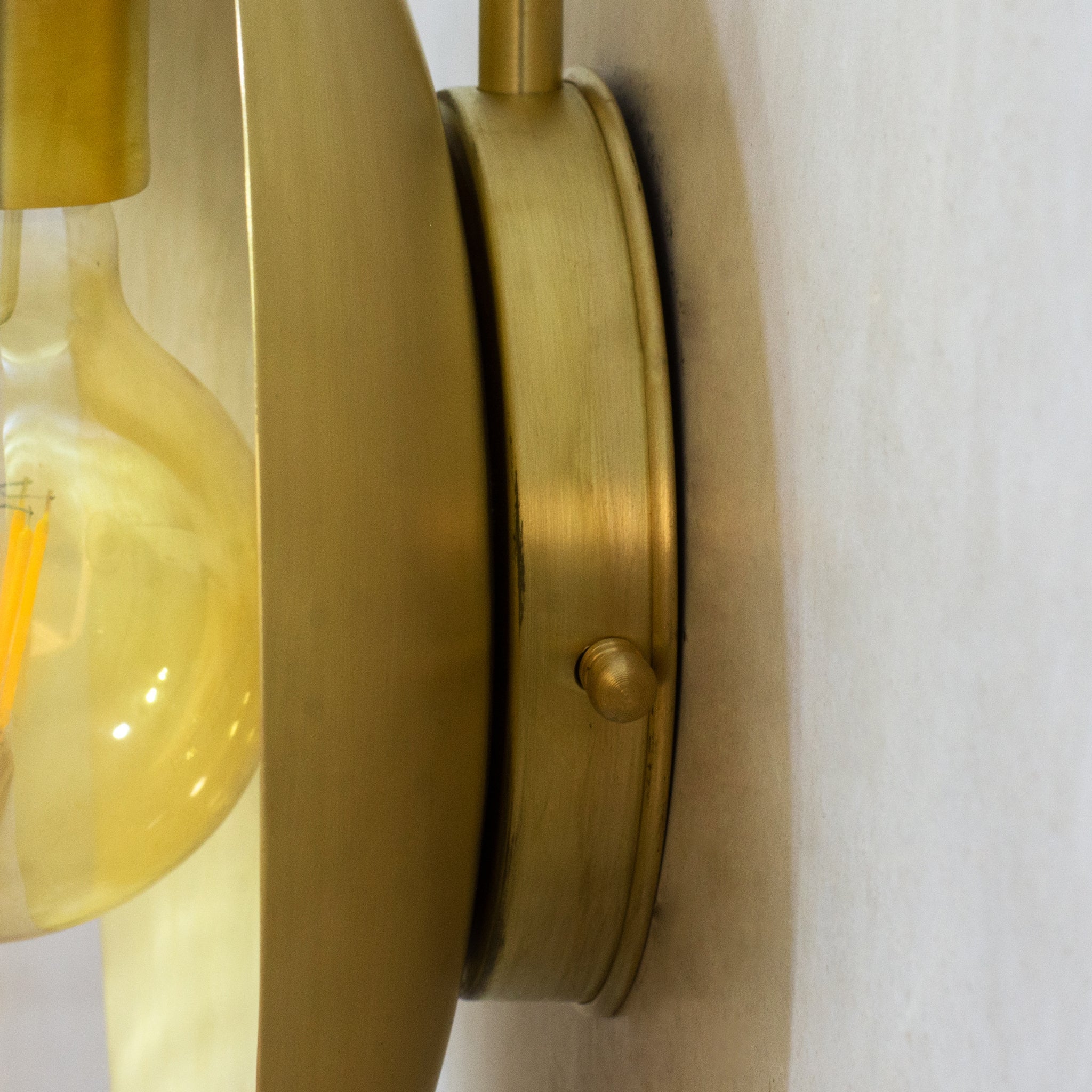 Brass Wall Light Fixture, Brushed Sconce Light, Wall Lamp, Indoor Light, Wall Dish Sconce Brass - Insideast