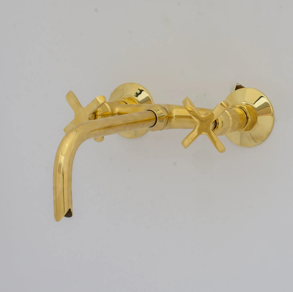 Brass Wall Mount Faucet – Antique Brass Bathroom Faucet