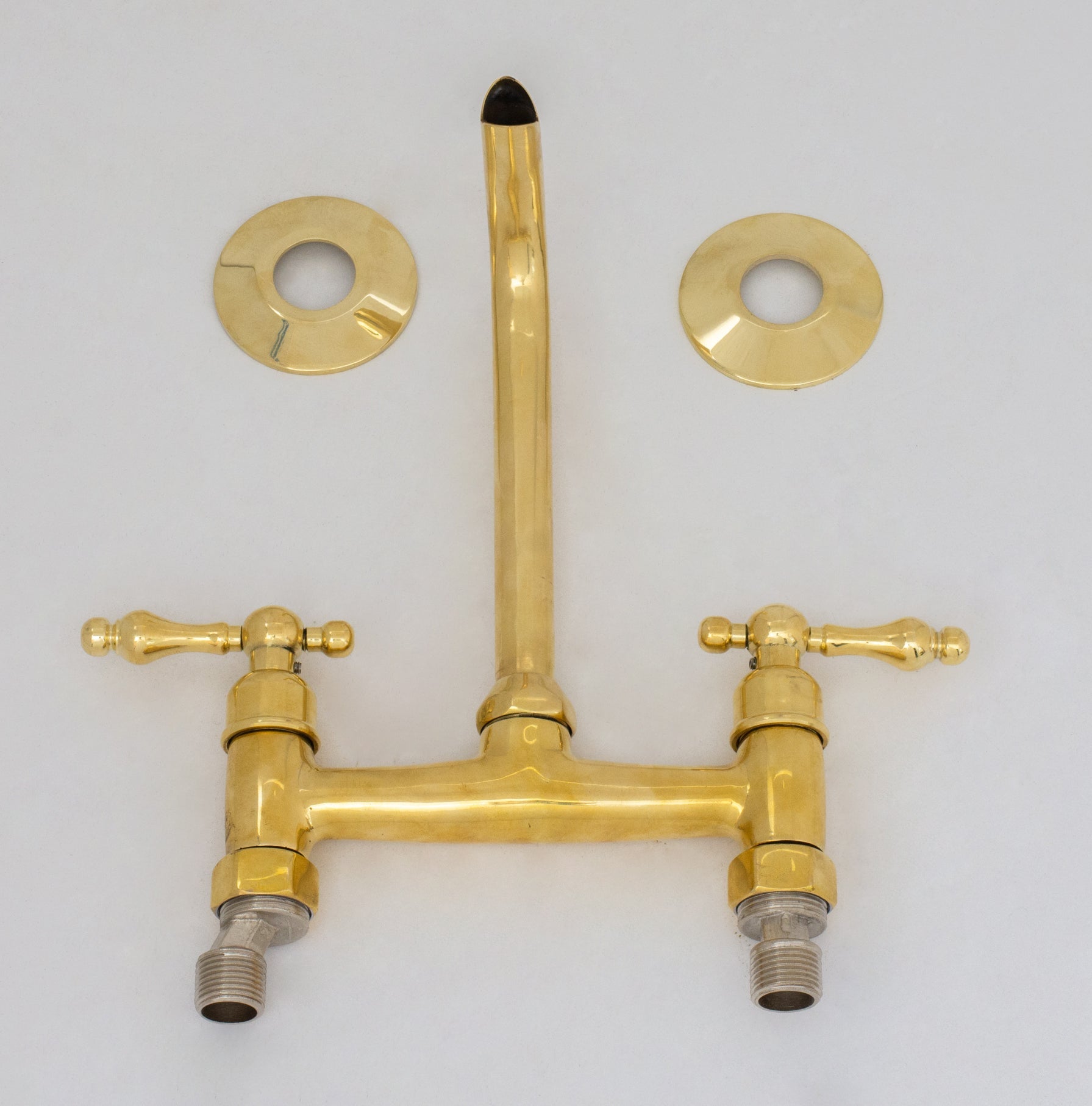 Brass Wall Mount Faucet – Antique Brass Bathroom Faucet - Insideast