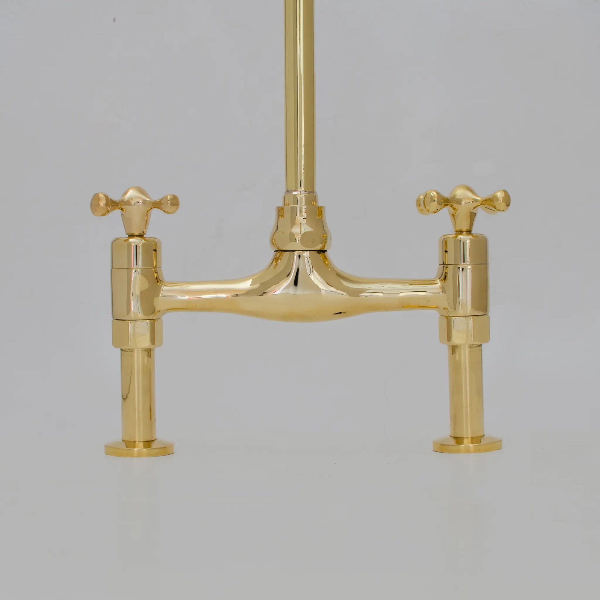Bridgeford - Unlacquered Brass Kitchen Bridge Faucet - Insideast