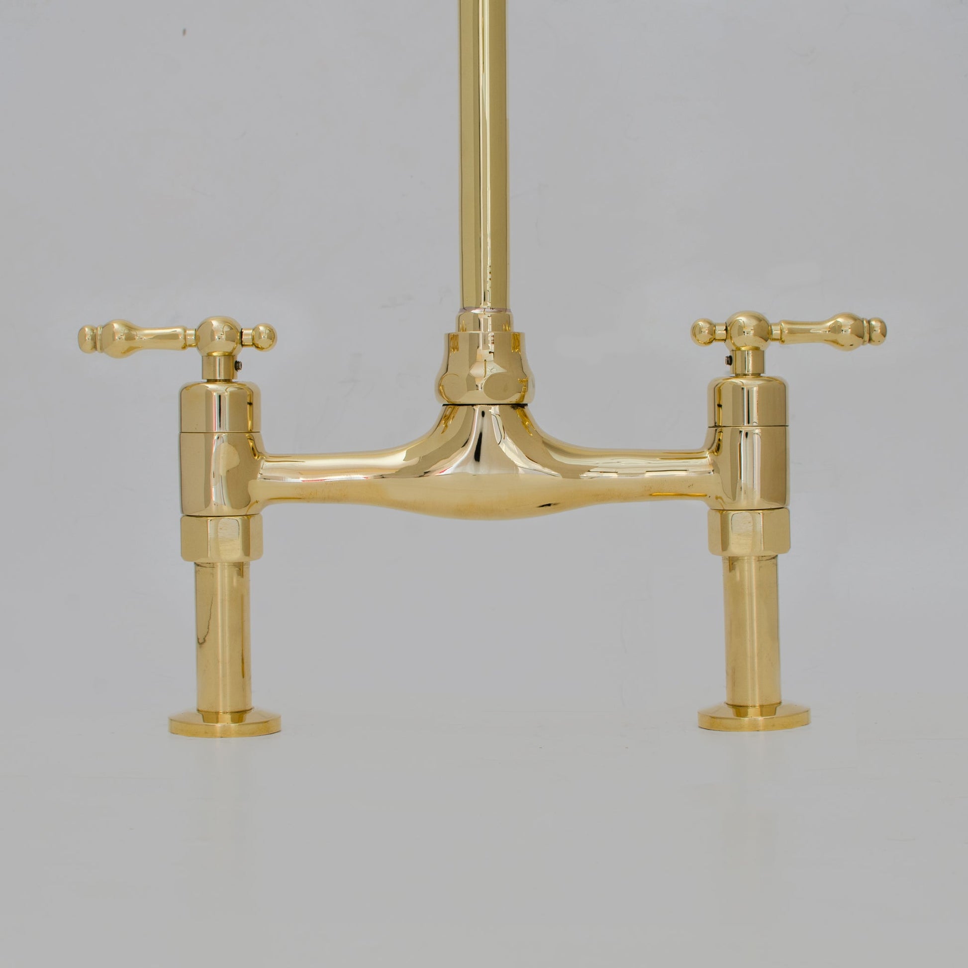 Bridgeford - Unlacquered Brass Kitchen Bridge Faucet - Insideast