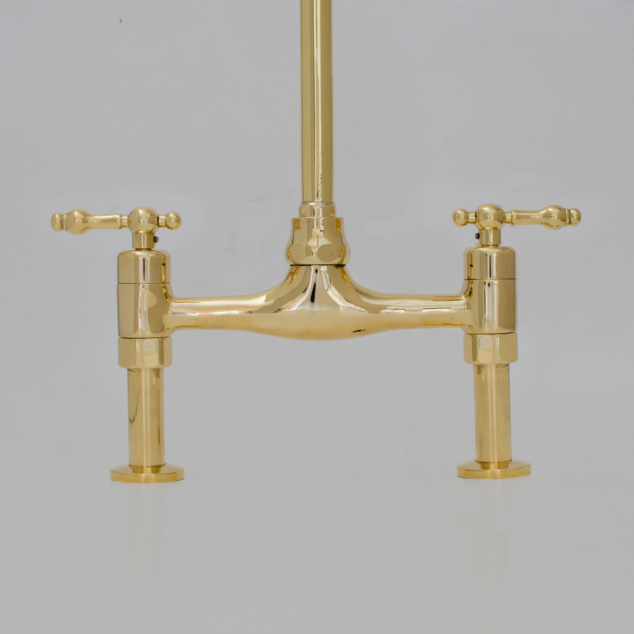 Bridgeford - Unlacquered Brass Kitchen Bridge Faucet - Insideast
