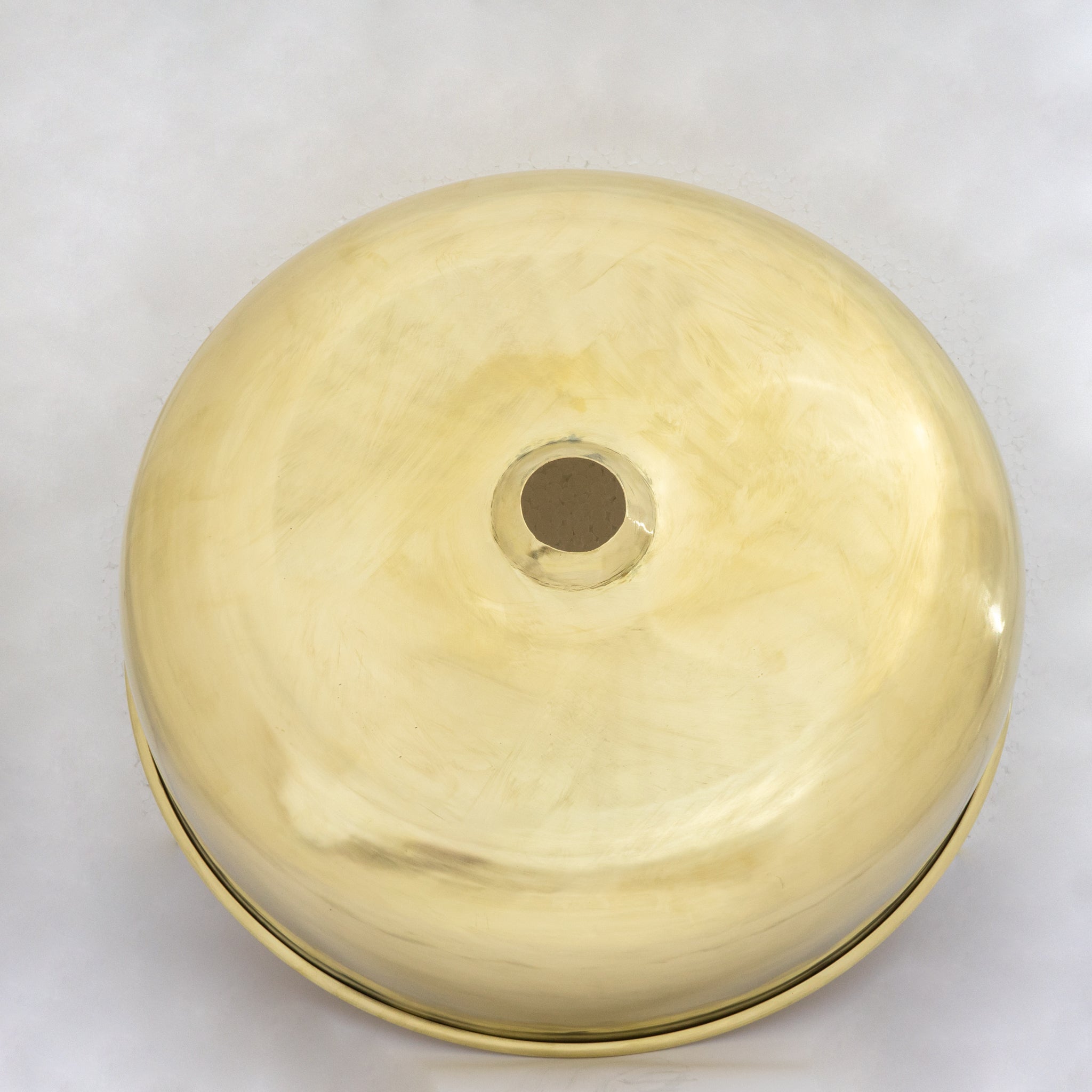 Brushed Brass Bathroom Vessel Sink, Solid Brass Powder Room Basin - Insideast