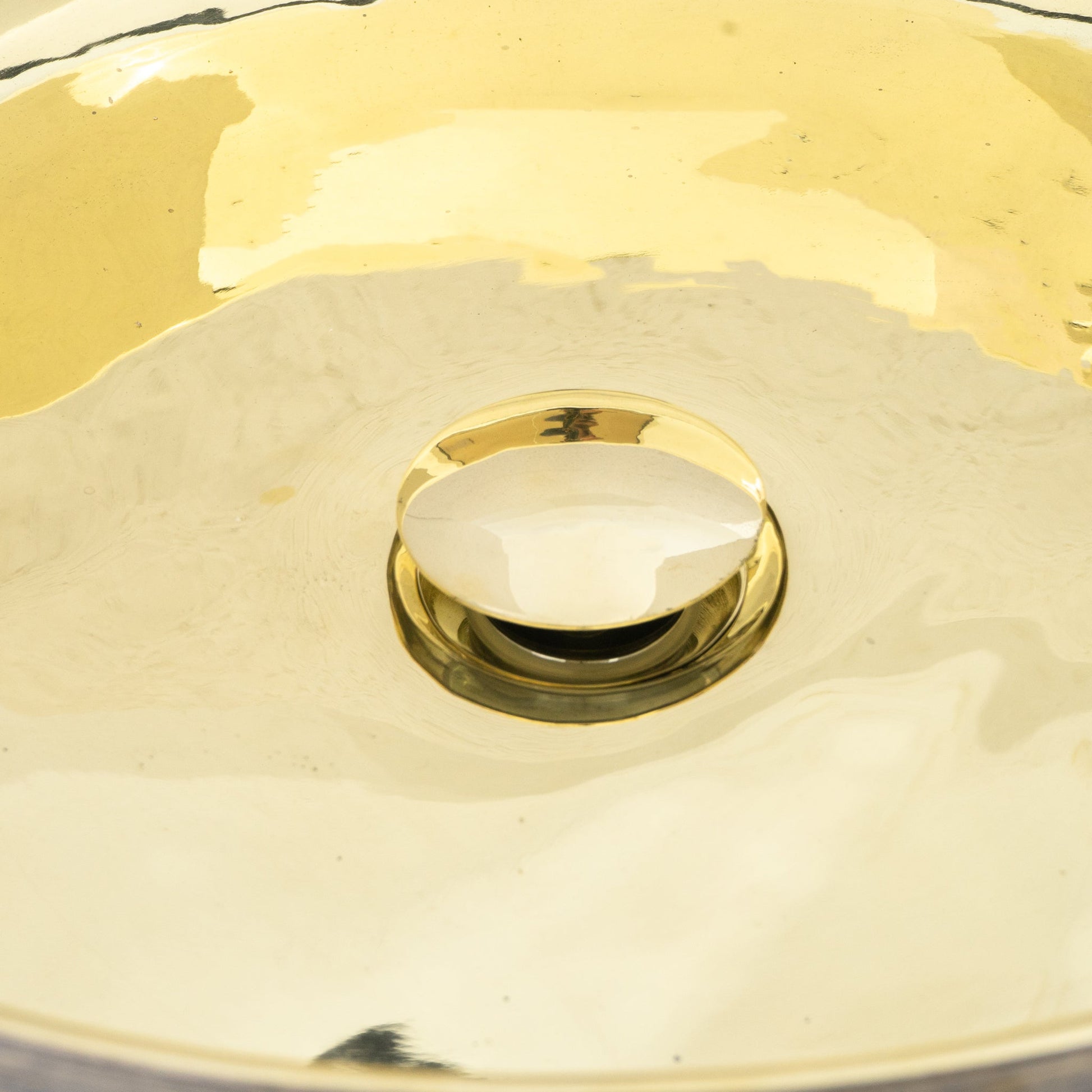 Brushed Brass Bathroom Vessel Sink, Solid Brass Powder Room Basin - Insideast