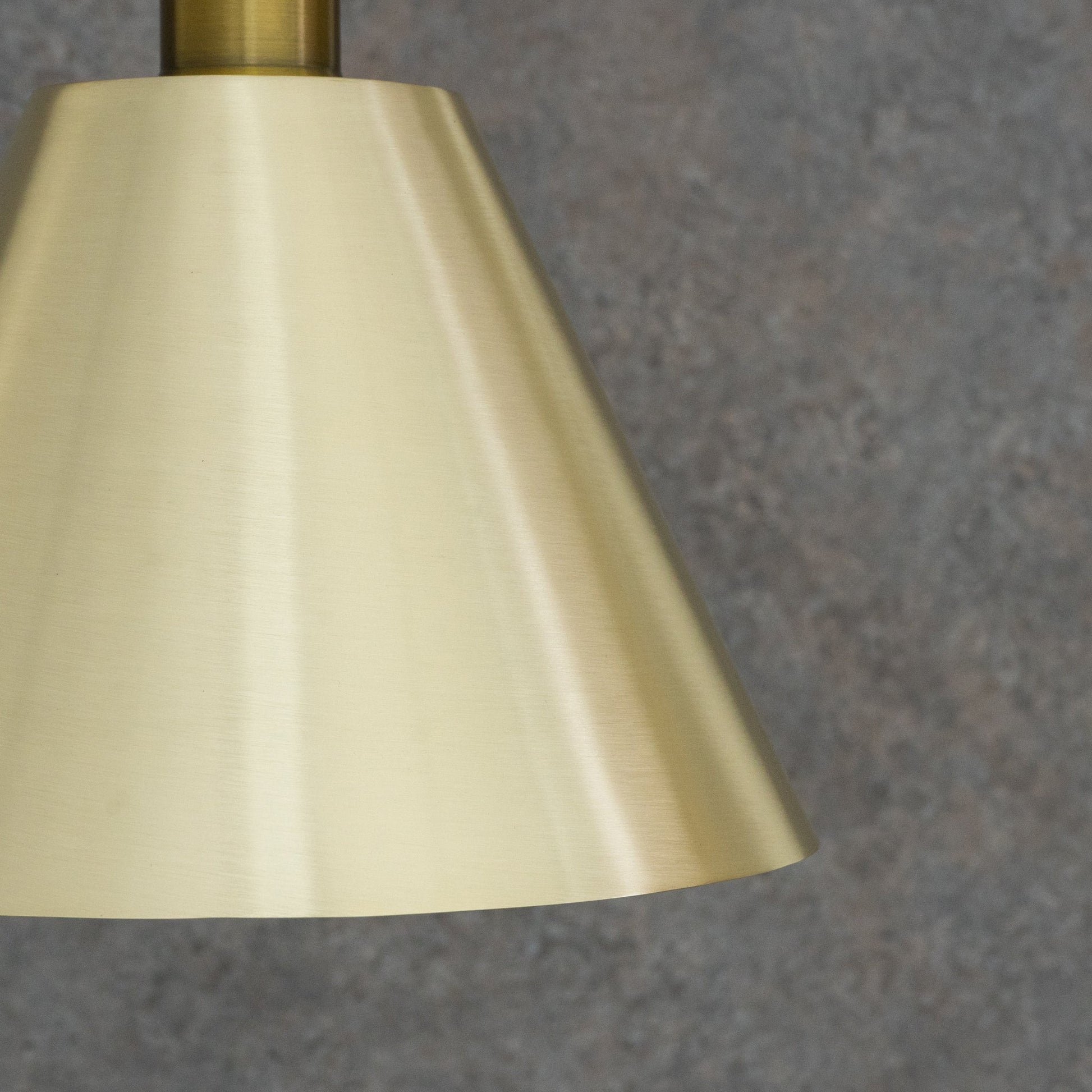 Brushed Brass Cone Pendant Light - Sleek Modern Moroccan Task Lighting - Insideast