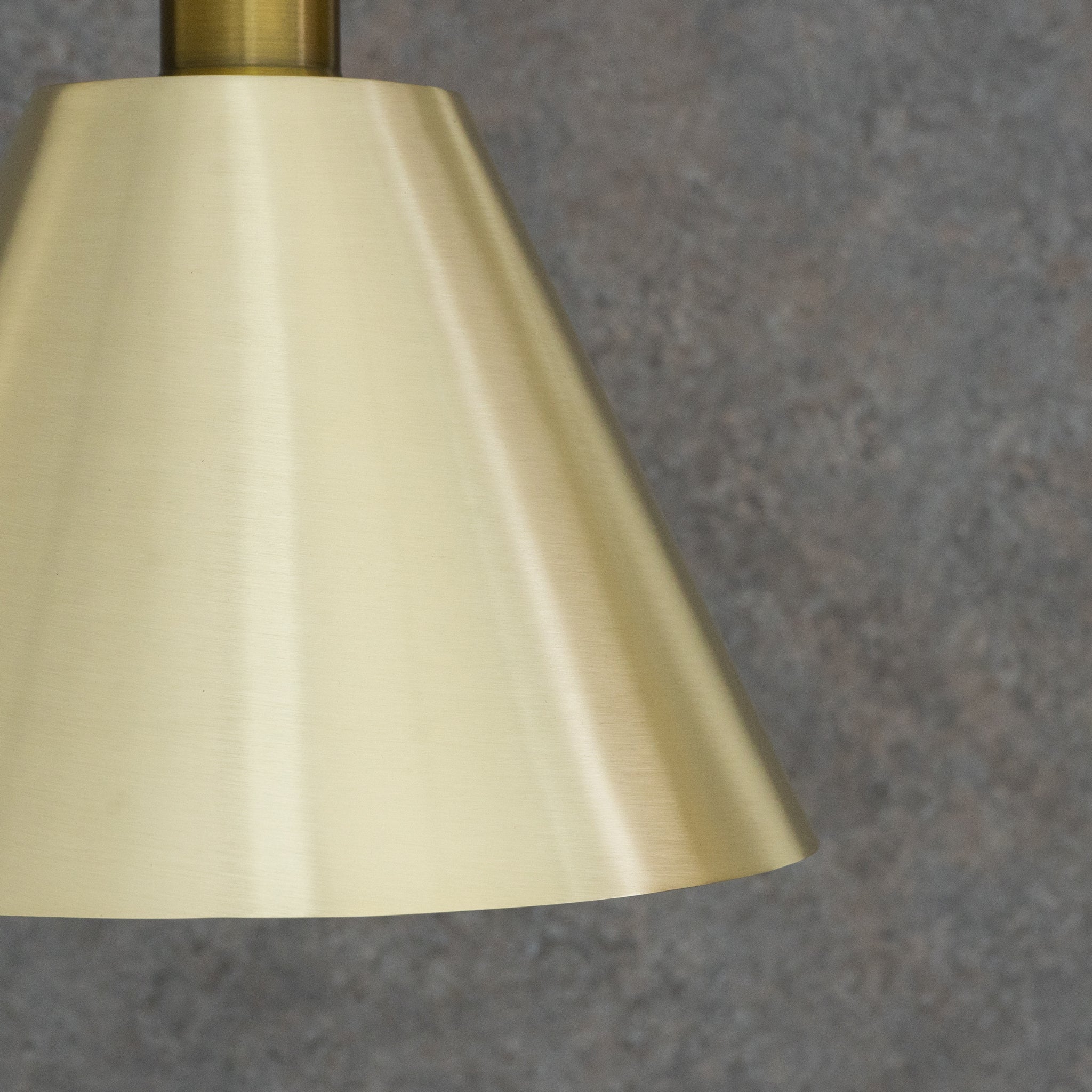 Brushed Brass Cone Pendant Light - Sleek Modern Moroccan Task Lighting - Insideast