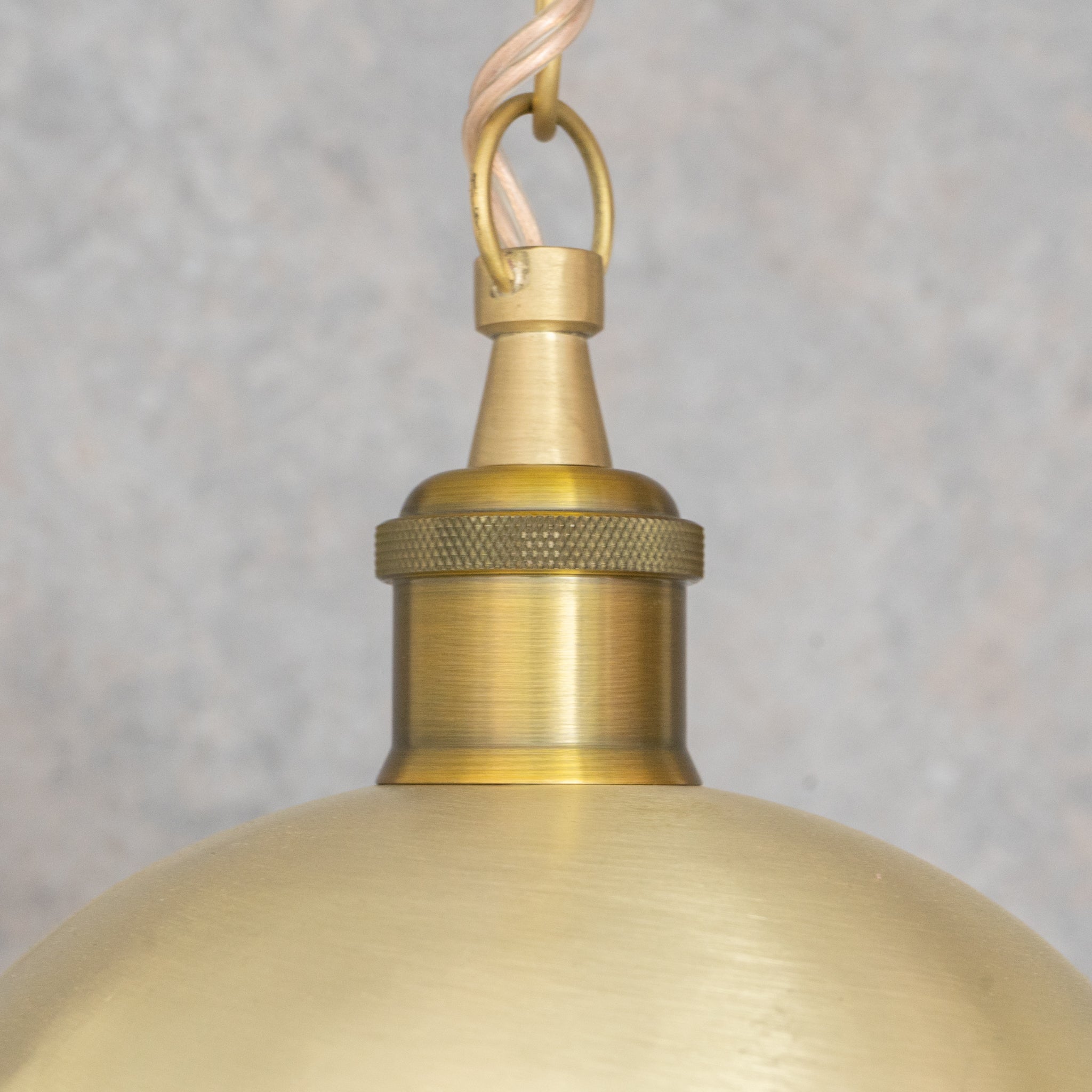 Brushed Brass Flared Dome Pendant Light - Hand - Finished Moroccan Brass Pendant - Insideast
