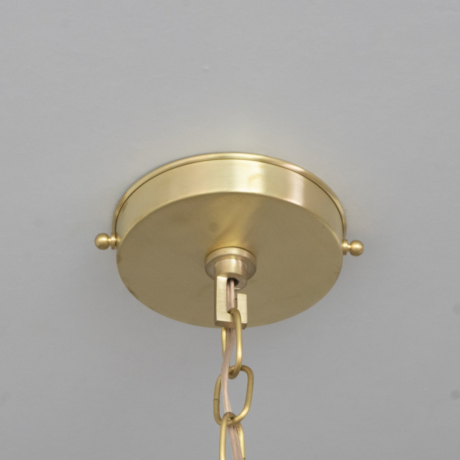 Brushed Brass Flared Dome Pendant Light - Hand - Finished Moroccan Brass Pendant - Insideast