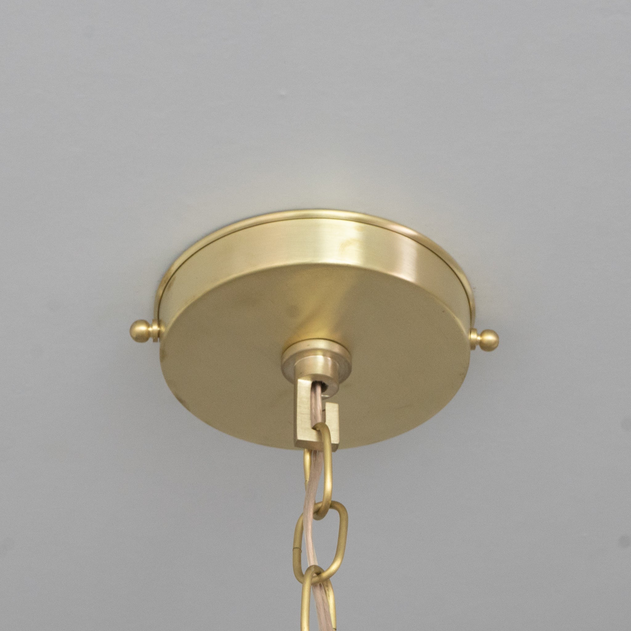 Brushed Brass Flared Dome Pendant Light - Hand - Finished Moroccan Brass Pendant - Insideast