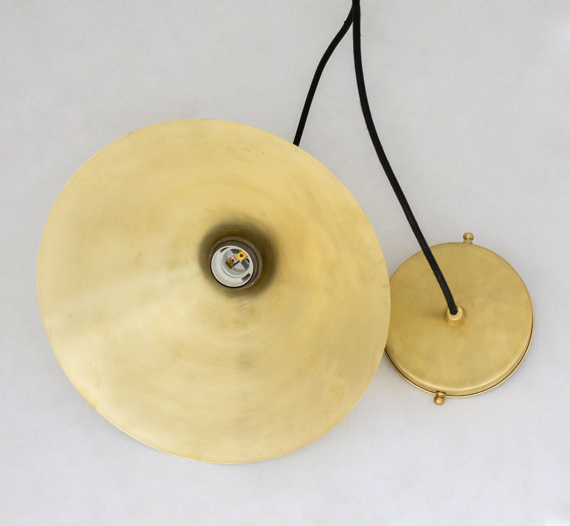 Brushed Brass Pendant Light Shade, Ceiling Mount Kitchen Island Lighting, Brass Hanging Lamp Dining Table - Insideast