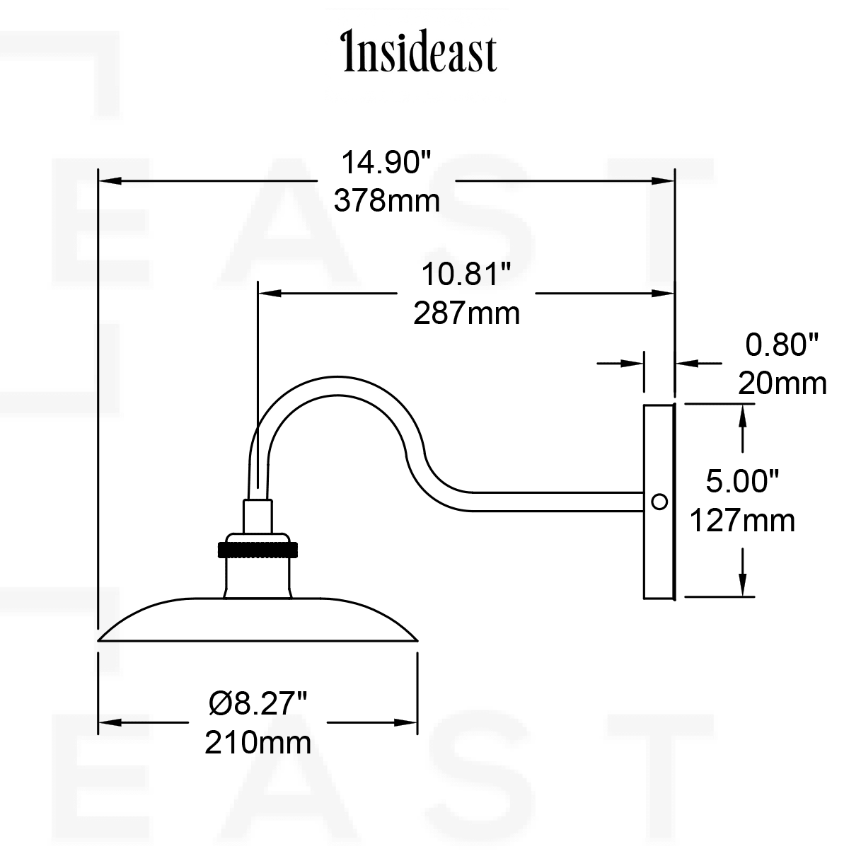 Brushed Brass Wall Sconce Light, Solid Brass Wall Lamp, Wall Lighting Fixture - Insideast