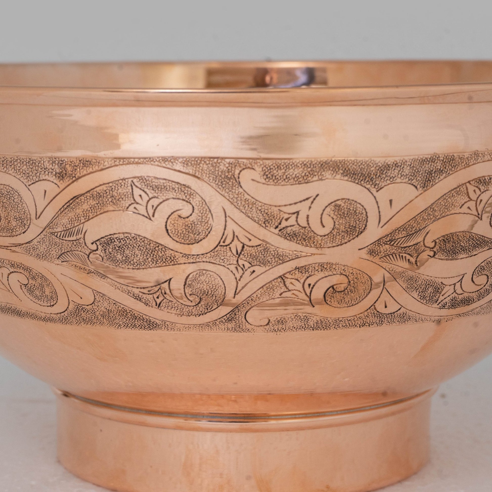 Copper Bathroom Vessel Sink, Bowl Vanity Sink, Hand Engraved & Hammered - Insideast