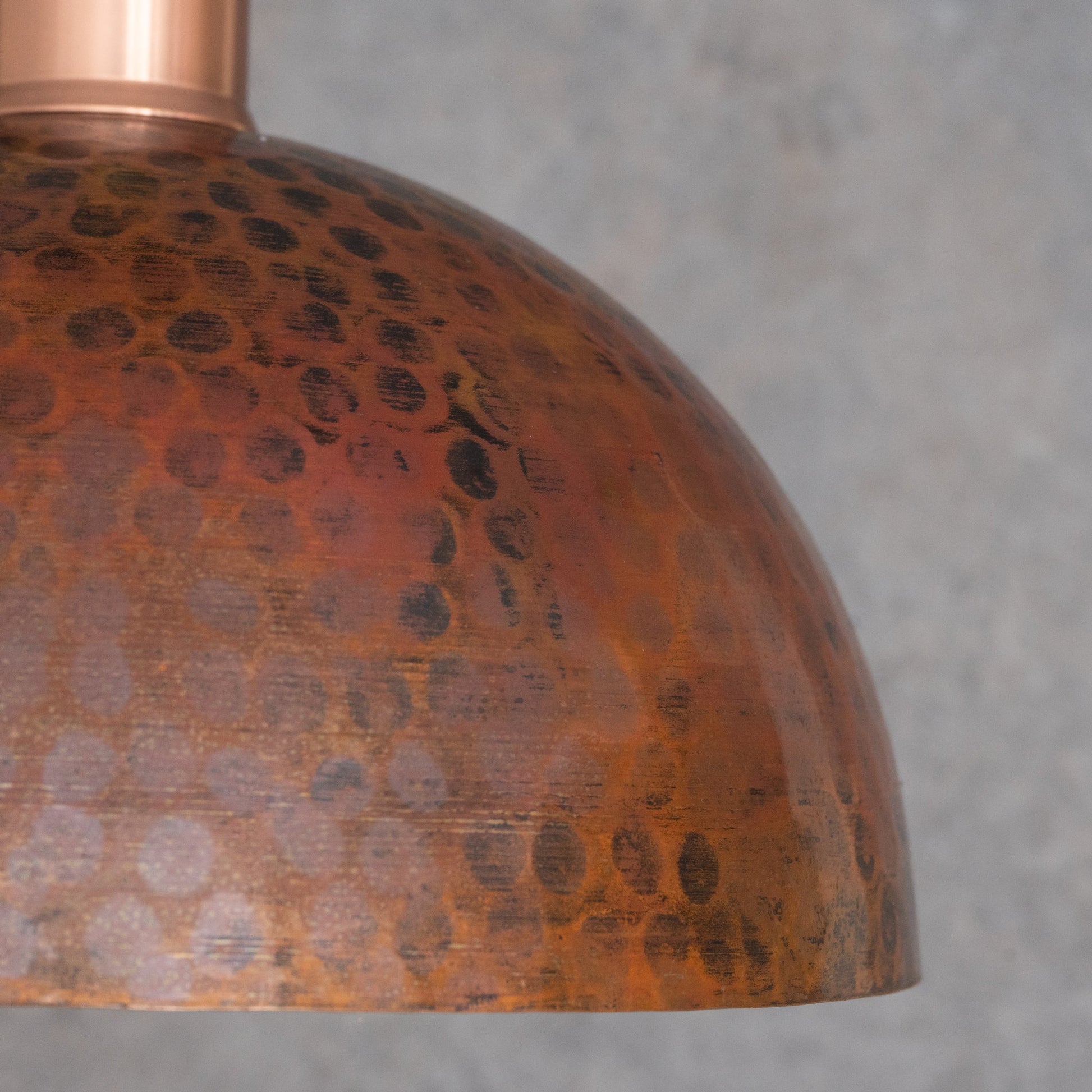 Copper Smooth Hammered Dome Pendant Light : The Warmth of Marrakesh - Insideast