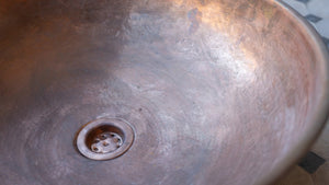 Copper Vessel Sink Engraved Basin Solid Bathroom Vessel Vanity, Counter Top Sink Bowl