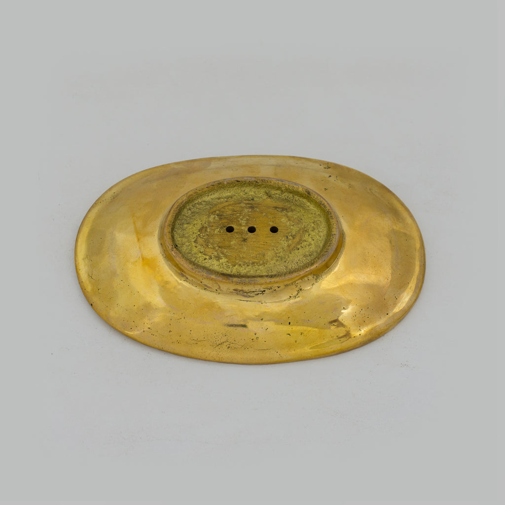 Handcrafted Unlacquered Brass Self Draining Soap Dish, Bar Soap Tray, Countertop Soap Holder, Soap Caddy, Soap Plate Dish