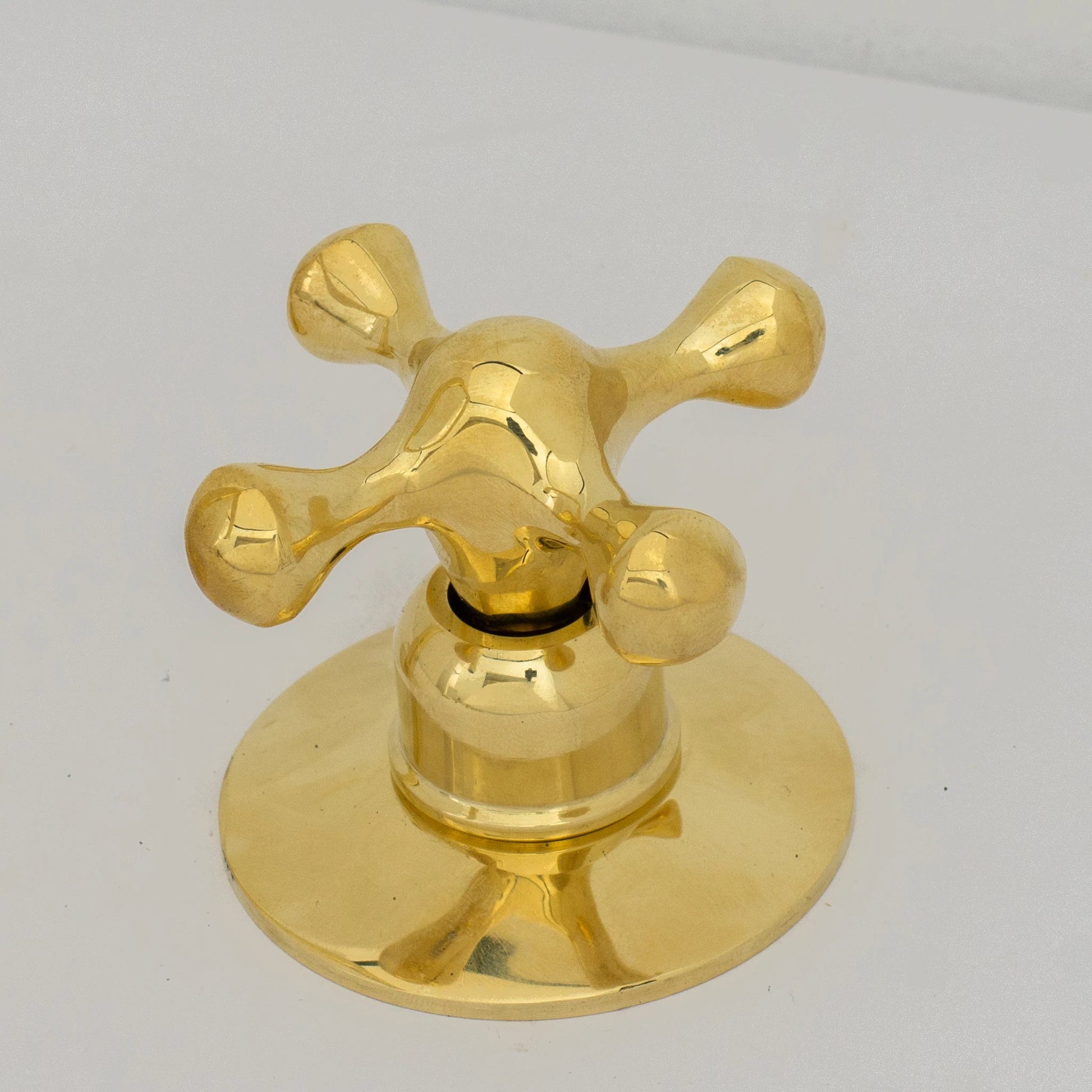 Deck Mounted Unlacquered Brass Faucet, Vanity Sink Faucet, Antique Brass Bathroom Faucet - Insideast