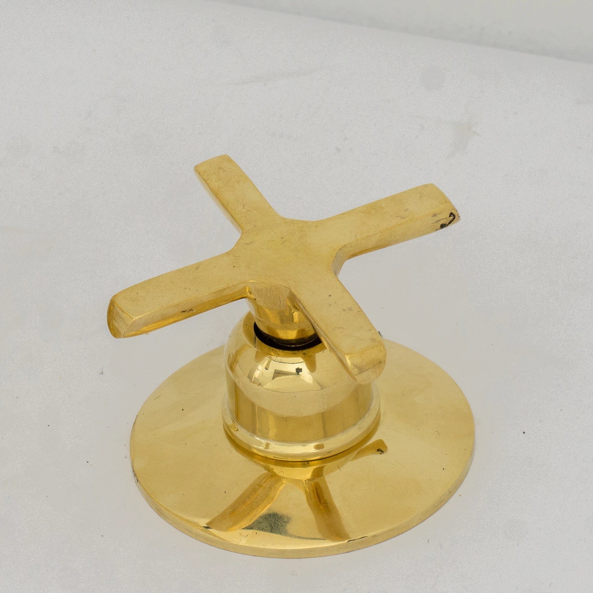 Deck Mounted Unlacquered Brass Faucet, Vanity Sink Faucet, Antique Brass Bathroom Faucet - Insideast