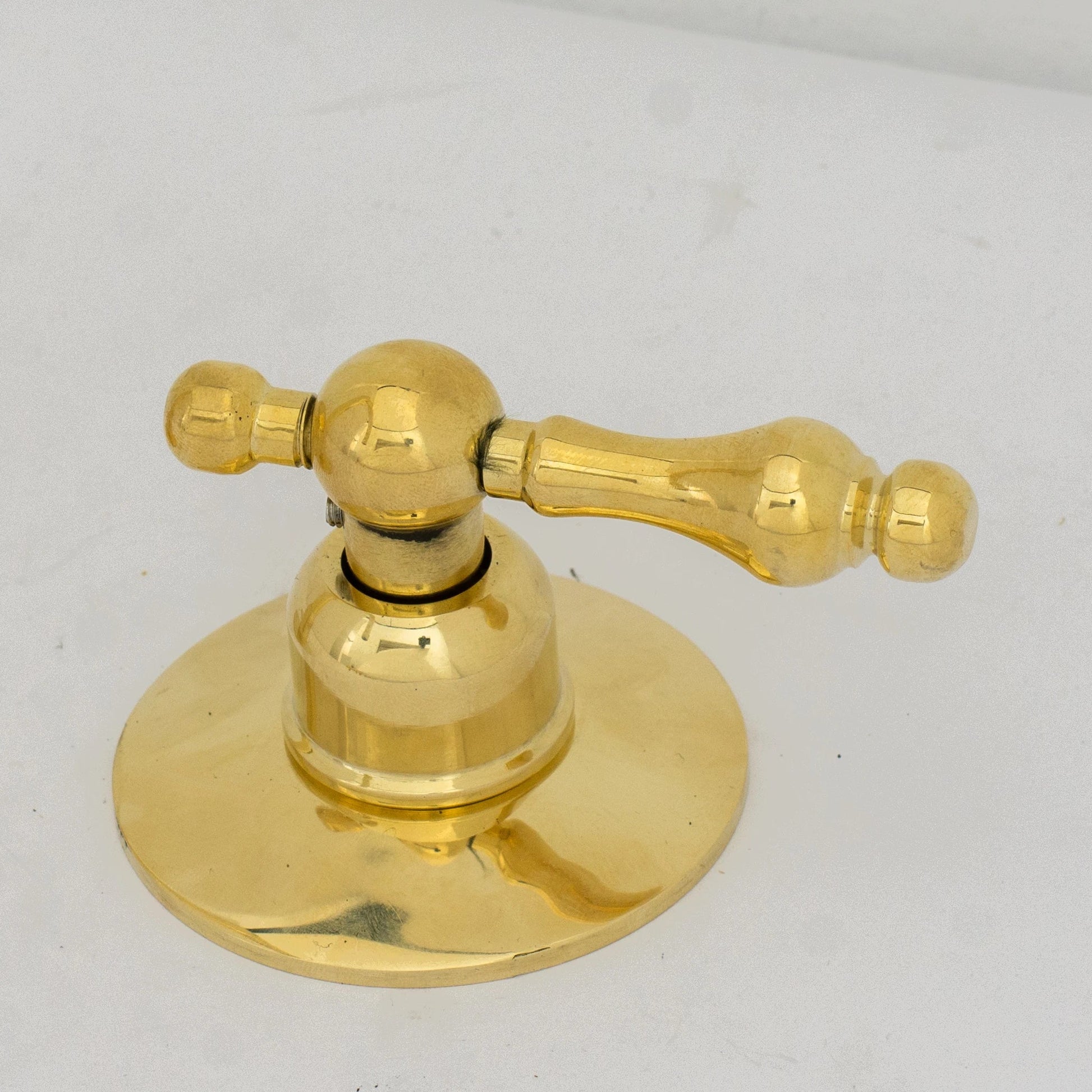 Deck Mounted Unlacquered Brass Faucet, Vanity Sink Faucet, Antique Brass Bathroom Faucet - Insideast