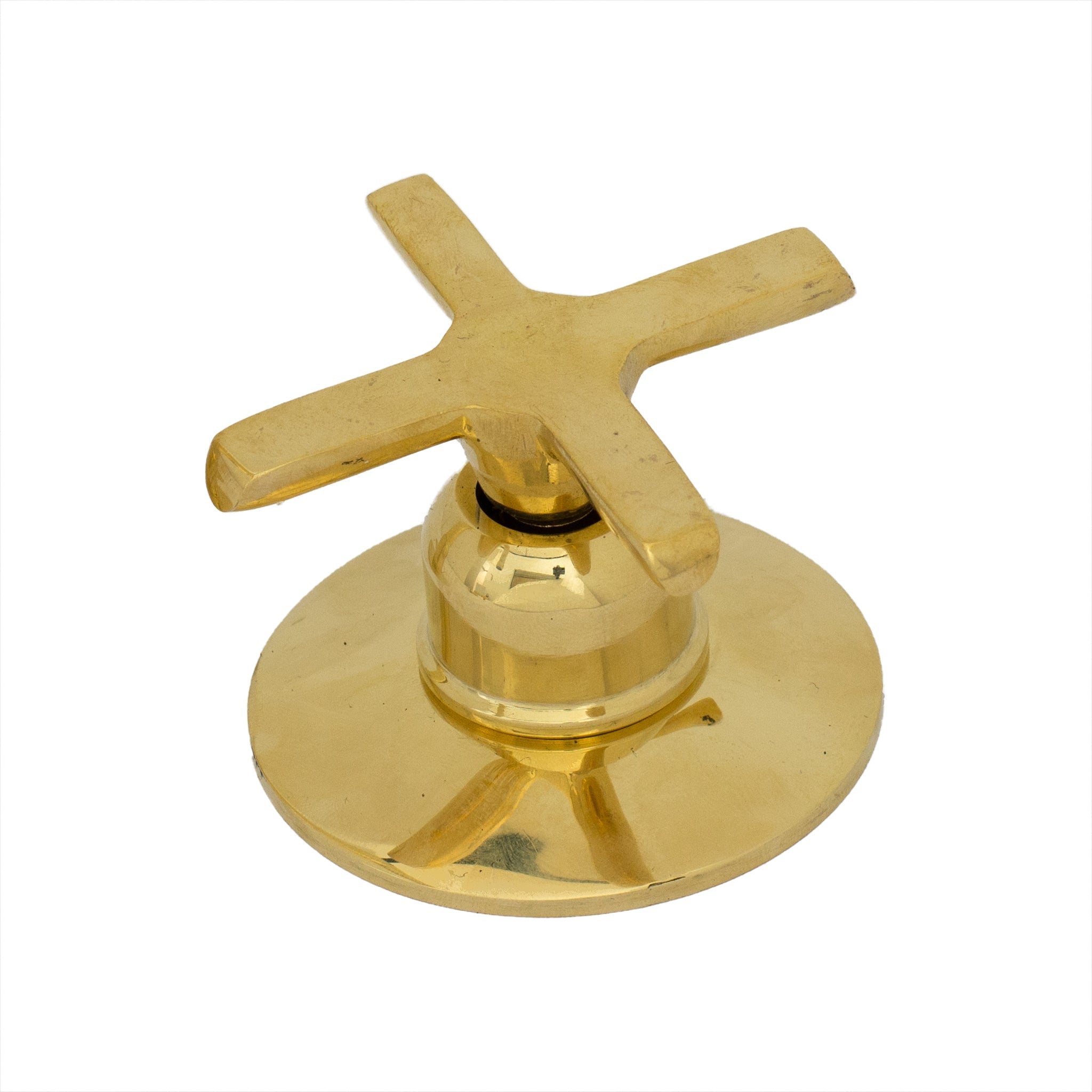 Deck Mounted Unlacquered Brass Faucet, Vanity Sink Faucet, Antique Brass Bathroom Faucet - Insideast