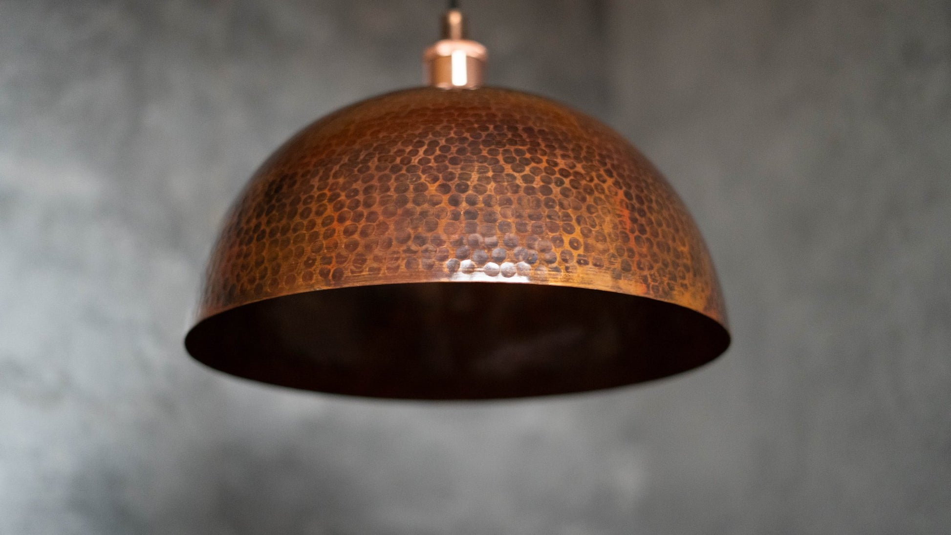 Dome - Oxidized Copper Pendant Light, Kitchen Island - Insideast