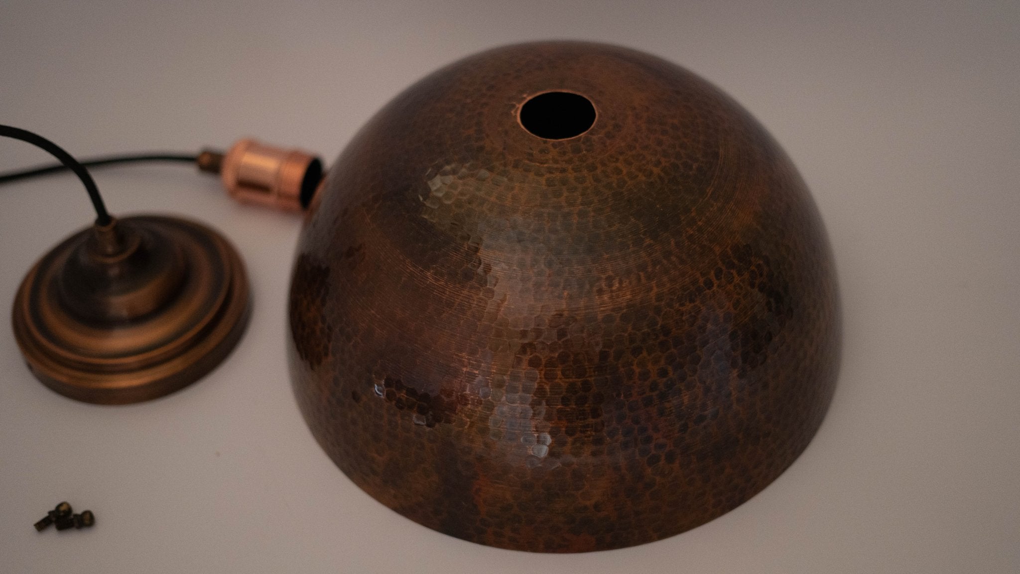 Dome - Oxidized Copper Pendant Light, Kitchen Island - Insideast