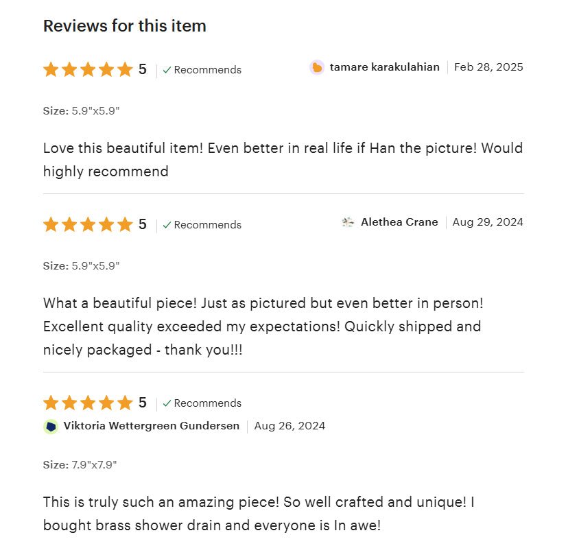 Engraved Traditional Style Brass Floor Drain | Shower floor - Insideast