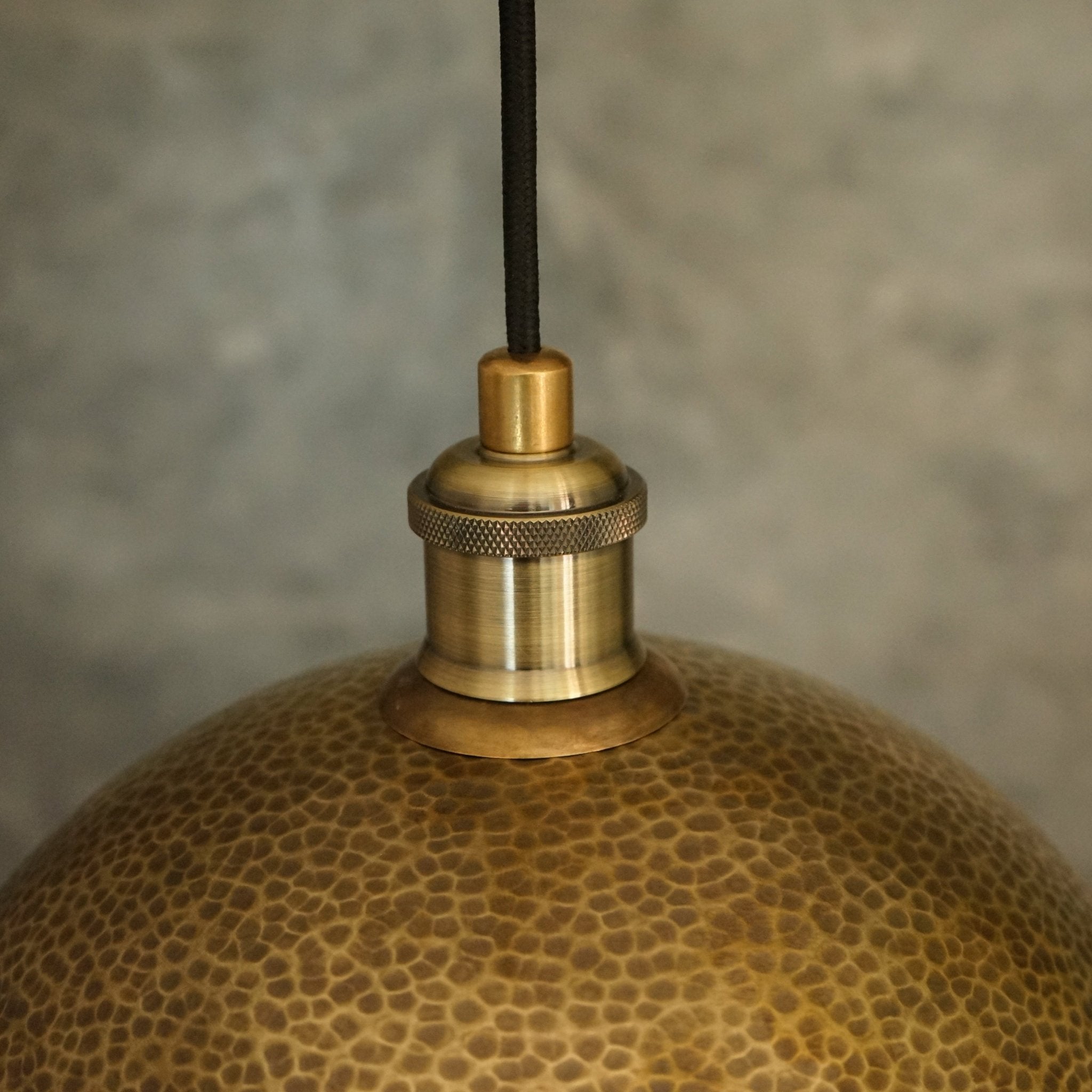 Hammered Brass Ball Pendant Light, Dome Ceiling Light - Insideast
