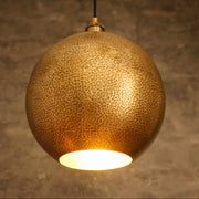 Hammered Brass Ball Pendant Light, Dome Ceiling Light - Insideast