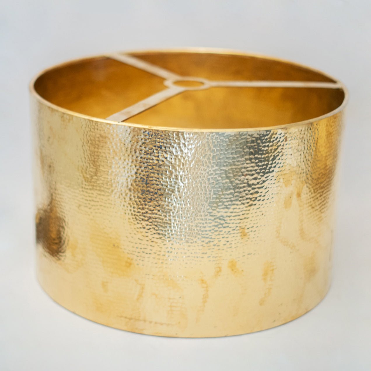 Hammered Brass Cylinder Pendant Light, Unlacquered Brass Pendant Light - Insideast