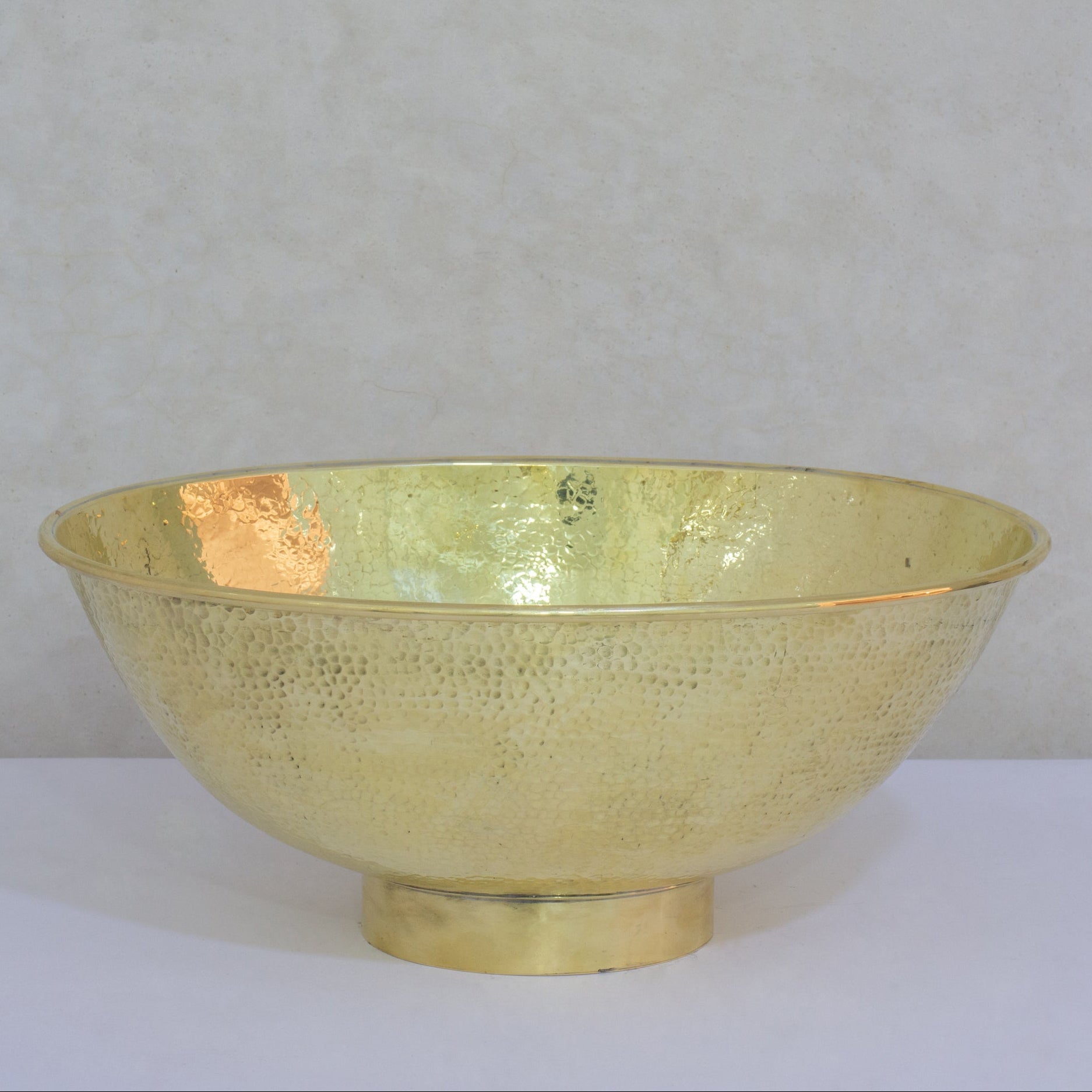 Hammered Brass Oval Vessel Sink | Handmade Bathroom Washbasin - Insideast