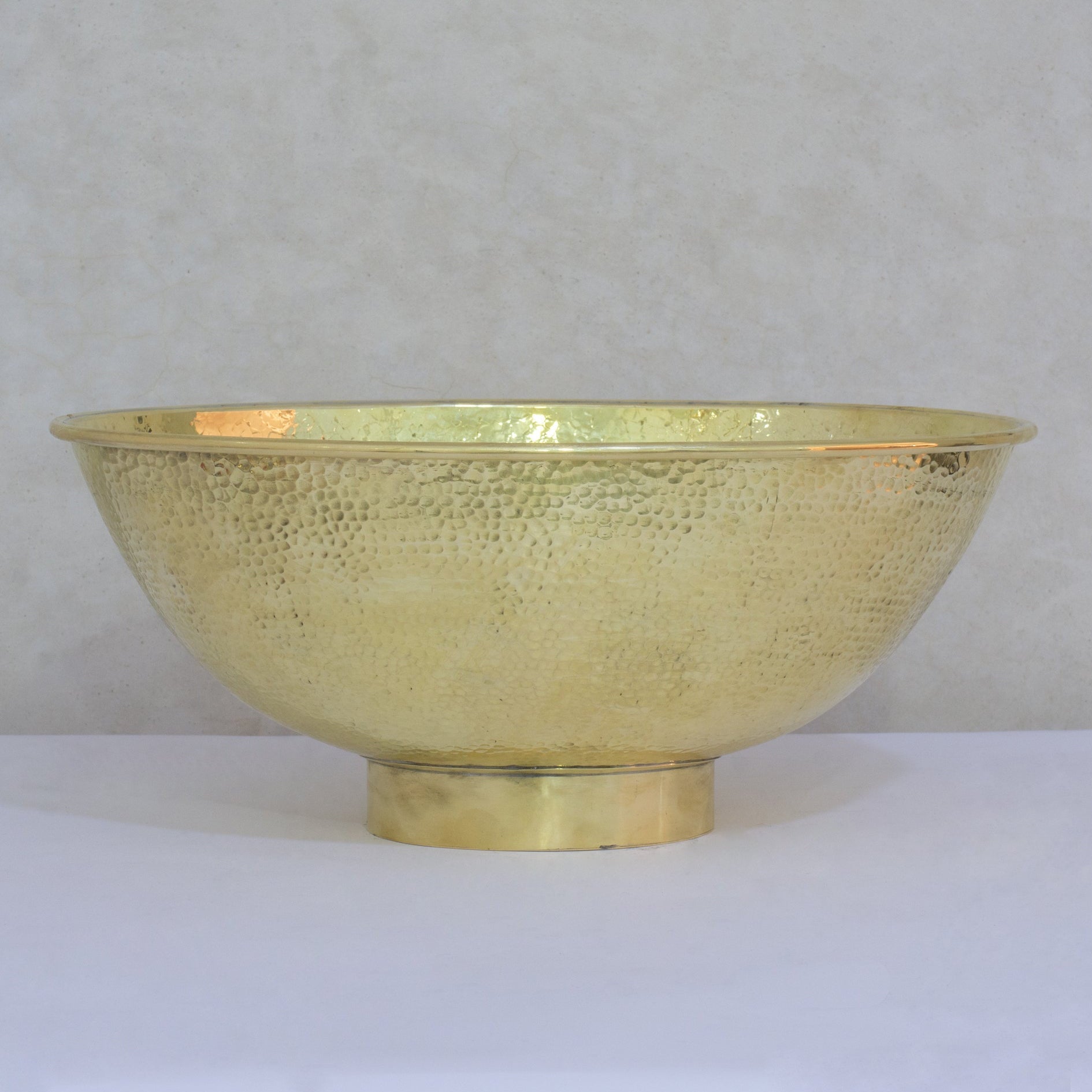 Hammered Brass Oval Vessel Sink | Handmade Bathroom Washbasin - Insideast