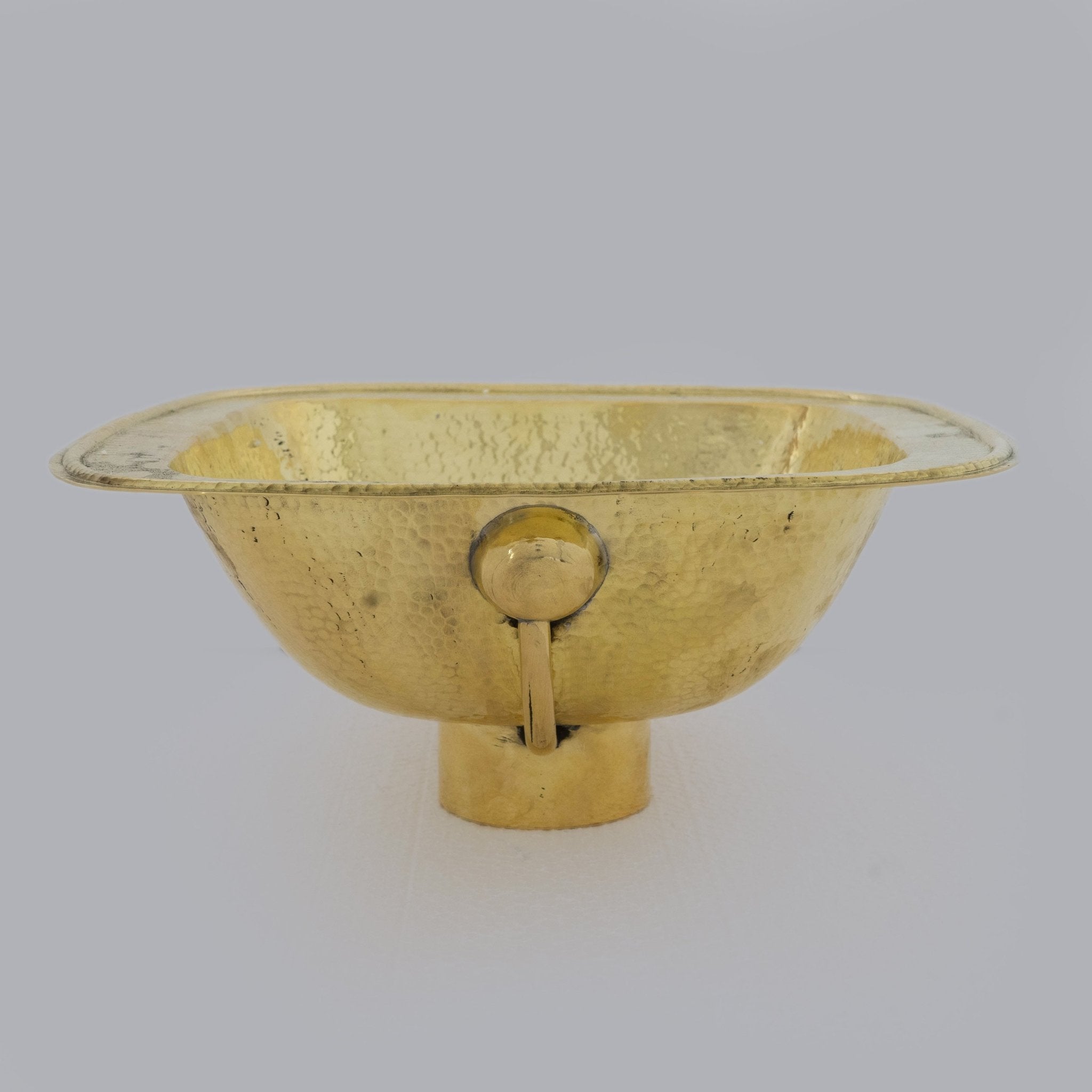 Hammered Brass Sink, Square Drop - in Brass Bathroom Sink, Hammered Antique Brass Sink - Insideast
