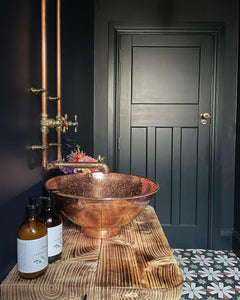 Hammered Copper Sink, Vanity Bathroom Sink, Copper Bowl Sink