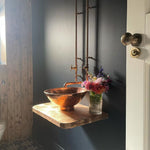 Load image into Gallery viewer, Hammered Copper Sink, Vanity Bathroom Sink, Copper Bowl Sink
