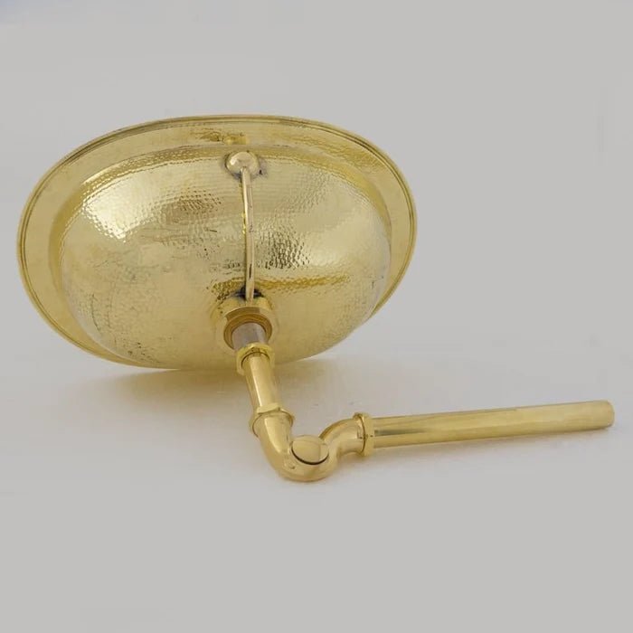 Hammered Oval Brass Sink, Drop - in Brass Bathroom Sink, Antique Brass Sink - Insideast