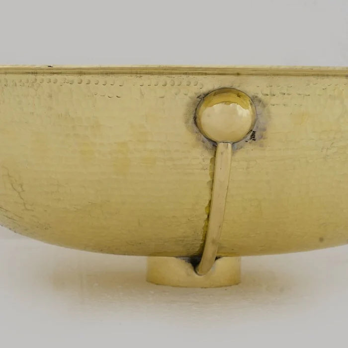 Hammered Oval Brass Sink, Drop-in Brass Bathroom Sink, Antique Brass Sink