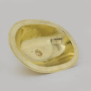 Hammered Oval Brass Sink, Drop-in Brass Bathroom Sink, Antique Brass Sink