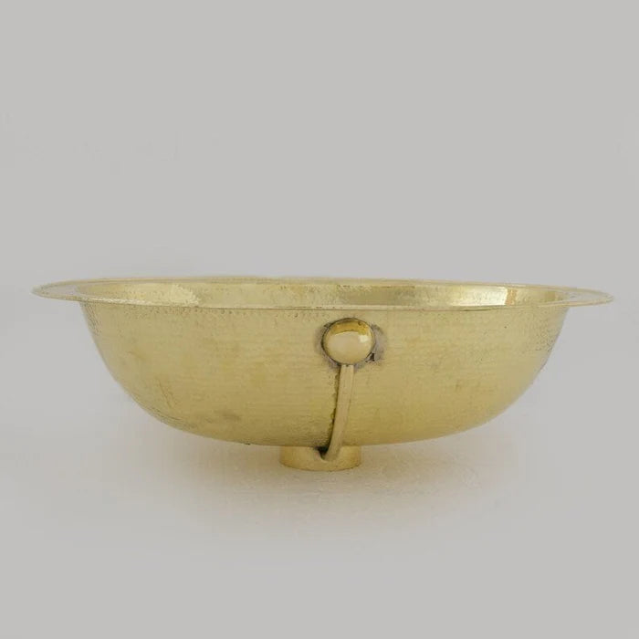 Hammered Oval Brass Sink, Drop-in Brass Bathroom Sink, Antique Brass Sink