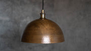 Hammered Pendant Light, Antique Brass Dome Ceiling Light, Kitchen Island Hanging Light Fixture - Insideast