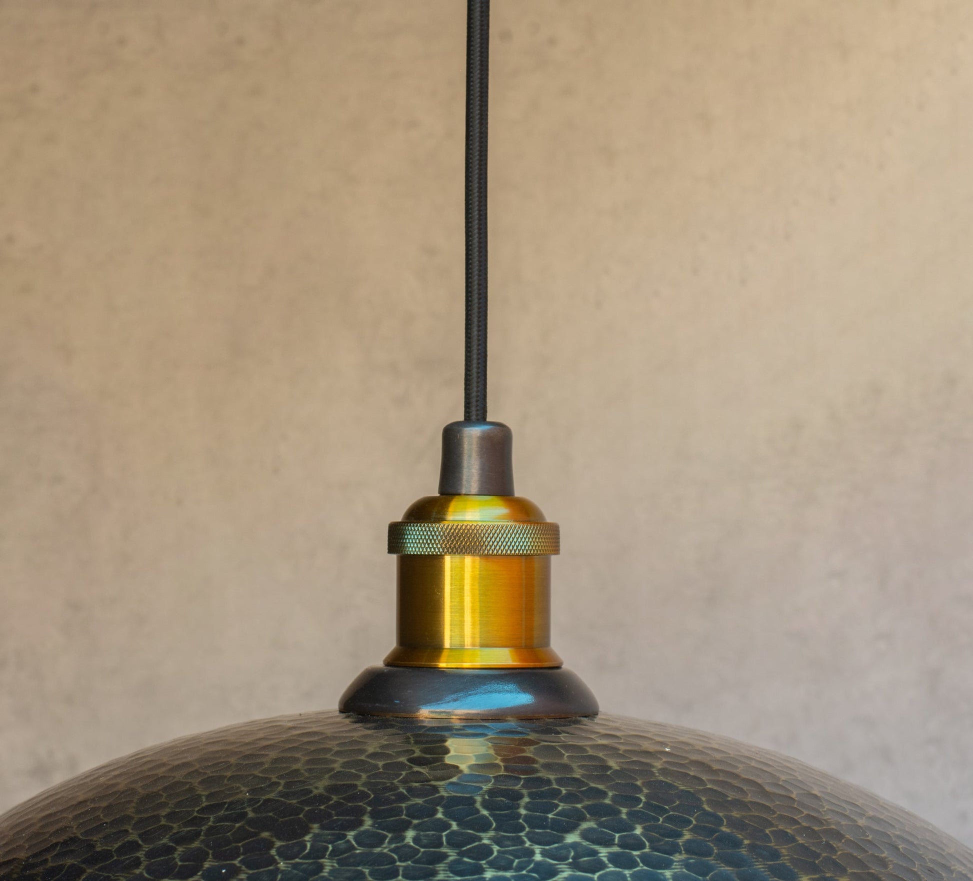 Hammered Pendant Light, Brass Dome Ceiling Light, Kitchen Island Hanging Light Fixture - Insideast